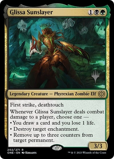 Glissa Sunslayer (PPONE) #202 Rare (Near Mint) Promo Pack: Phyrexia: All Will Be One Magic: The Gathering: 2023