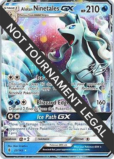 Alolan Ninetales GX - 2017 (Zachary Bokhari) (WCD) #22/145 Ultra Rare (Near Mint) World Championship Decks Pokemon: 2018