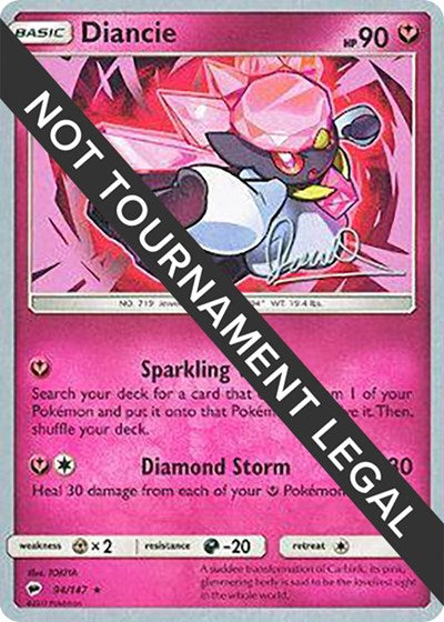 Diancie - 2017 (Diego Cassiraga) (WCD) #94/147 Rare (Lightly Played) World Championship Decks Pokemon: 2018