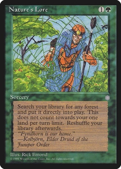 Nature's Lore (ICE) #143 Uncommon (Heavily Played) Ice Age Magic: The Gathering: 1995