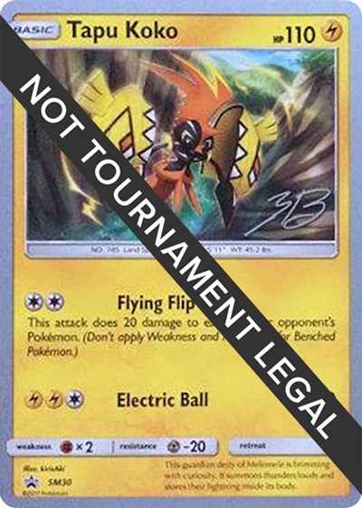 Tapu Koko - 2017 (Zachary Bokhari) (WCD) #SM30 Common (Near Mint) World Championship Decks Pokemon: 2018