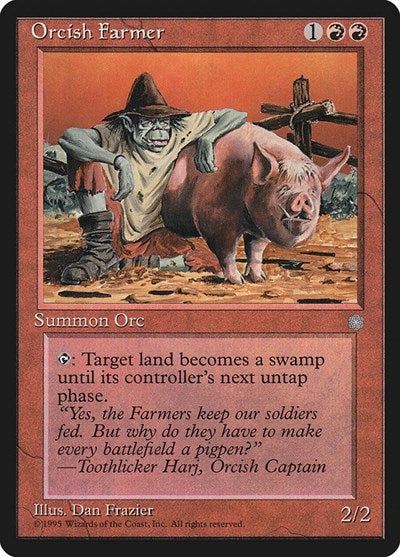 Orcish Farmer (ICE) #207 Common (Moderately Played) Ice Age Magic: The Gathering: 1995