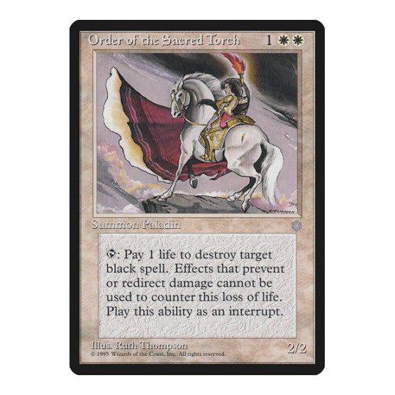 Order of the Sacred Torch (ICE) #45 Rare (Moderately Played) Ice Age Magic: The Gathering: 1995