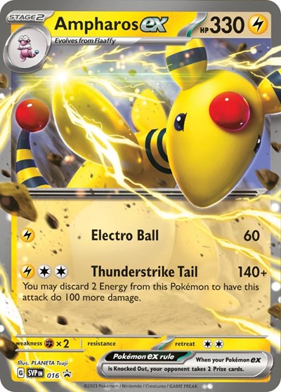Ampharos ex 016 (SVP) #016 Promo (Holofoil Near Mint) SV: Scarlet & Violet Promo Cards Pokemon: 2023