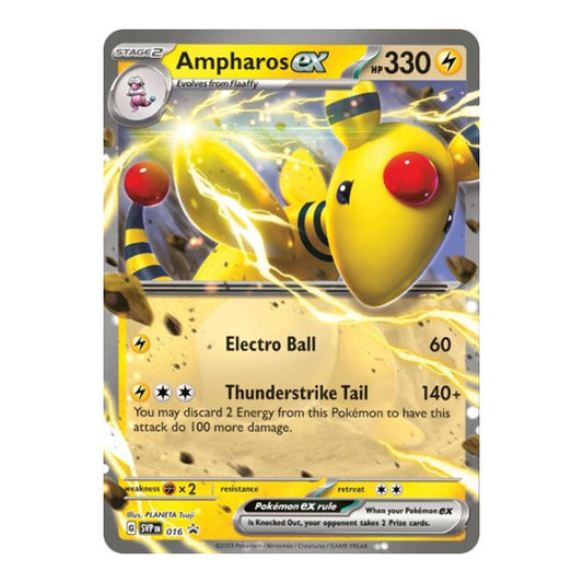 Ampharos ex - 016 (SVP) #016 Promo (Holofoil Near Mint) SV: Scarlet & Violet Promo Cards Pokemon: 2023