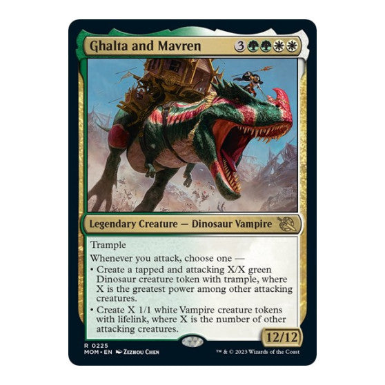 Ghalta and Mavren (MOM) #225 Rare (Lightly Played) March of the Machine Magic: The Gathering: 2023