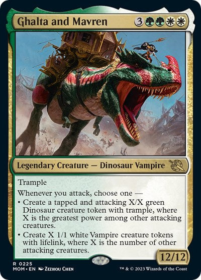 Ghalta and Mavren (MOM) #225 Rare (Lightly Played) March of the Machine Magic: The Gathering: 2023