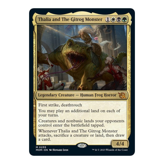 Thalia and The Gitrog Monster (MOM) #255 Mythic Rare March of the Machine Magic: The Gathering: 2023