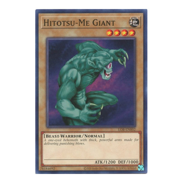 Hitotsu-Me Giant (LOB-EN) #LOB-EN002 Common (Unlimited Near Mint) Legend of Blue Eyes White Dragon (25th Anniversary Edition) YuGiOh: 2023