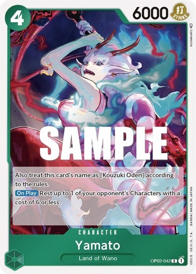 Yamato (OP02) #OP02-042 Rare (Foil Lightly Played) Paramount War One Piece Card Game: 2023