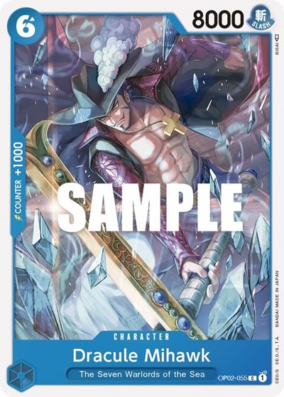 Dracule Mihawk (OP02) #OP02-055 Common (Near Mint) Paramount War One Piece Card Game: 2023
