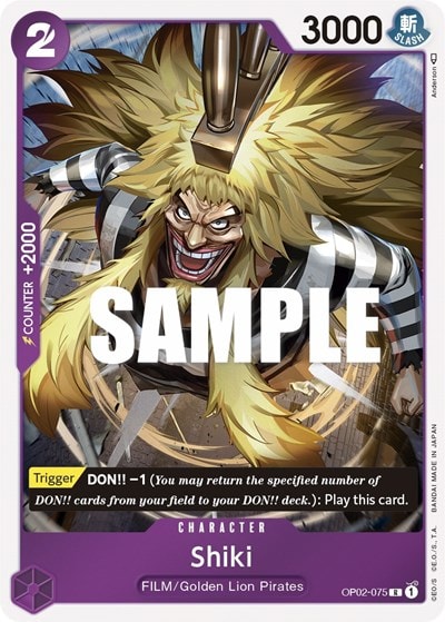 Shiki (OP02) #OP02-075 Rare (Foil Lightly Played) Paramount War One Piece Card Game: 2023