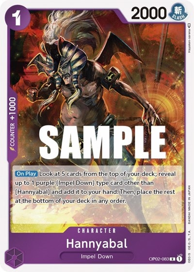 Hannyabal (OP02) #OP02-083 Rare (Foil Lightly Played) Paramount War One Piece Card Game: 2023