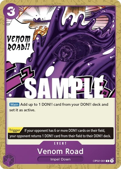 Venom Road (OP02) #OP02-091 Common (Near Mint) Paramount War One Piece Card Game: 2023