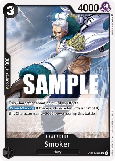 Smoker (102) (OP02) #OP02-102 Rare (Foil Lightly Played) Paramount War One Piece Card Game: 2023