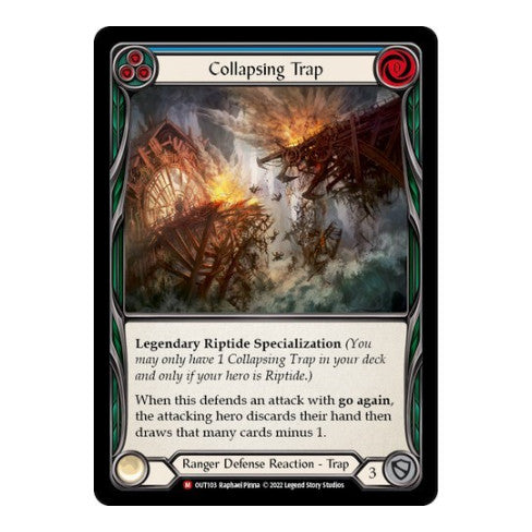 Collapsing Trap (OUT) #OUT103 Majestic (Rainbow Foil Near Mint) Outsiders Flesh and Blood TCG: 2023