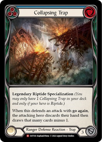 Collapsing Trap (OUT) #OUT103 Majestic (Rainbow Foil Near Mint) Outsiders Flesh and Blood TCG: 2023
