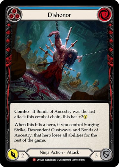 Dishonor (OUT) #OUT051 Majestic (Near Mint) Outsiders Flesh & Blood TCG: 2023