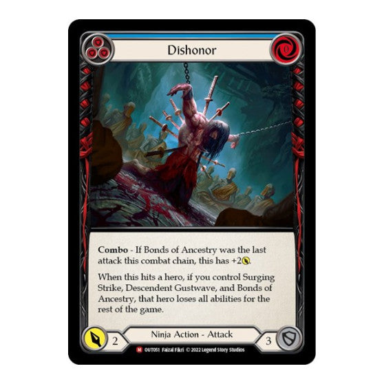 Dishonor (OUT) #OUT051 Majestic (Near Mint) Outsiders Flesh and Blood TCG: 2023