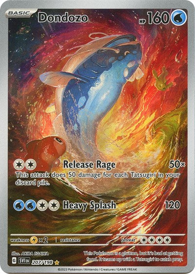 Dondozo 207 198 (SVI) #207/198 Illustration Rare (Holofoil Near Mint) SV01: Scarlet & Violet Base Set Pokemon: 2023