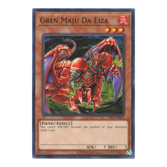 Gren Maju Da Eiza (IOC-EN) #IOC-EN024 Common (Unlimited Near Mint) Invasion of Chaos (25th Anniversary Edition) YuGiOh: 2023