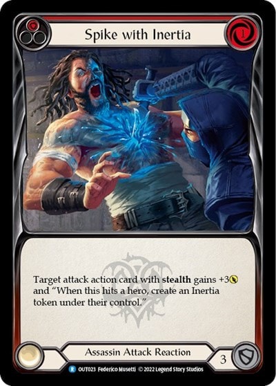 Spike with Inertia (OUT) #OUT023 Rare (Rainbow Foil Near Mint) Outsiders Flesh and Blood TCG: 2023
