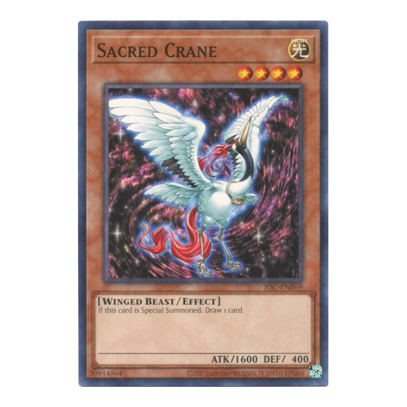 Sacred Crane (IOC-EN) #IOC-EN069 Common (Unlimited Near Mint) Invasion of Chaos (25th Anniversary Edition) YuGiOh: 2023