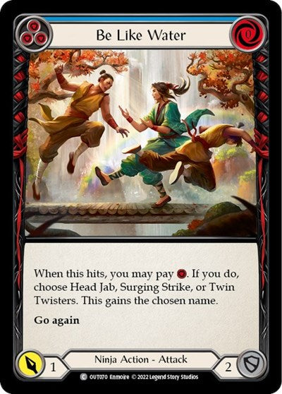Be Like Water Blue (OUT) #OUT070 Common (Lightly Played) Outsiders Flesh and Blood TCG: 2023