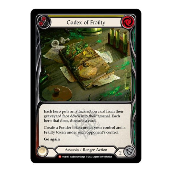 Codex of Frailty (OUT) #OUT160 Majestic (Near Mint) Outsiders Flesh and Blood TCG: 2023