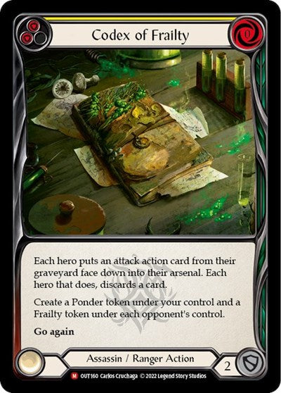 Codex of Frailty (OUT) #OUT160 Majestic (Near Mint) Outsiders Flesh and Blood TCG: 2023