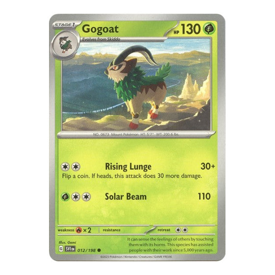 Gogoat (SVI) #012/198 Common (Reverse Holofoil Moderately Played) SV01: Scarlet & Violet Base Set Pokemon: 2023