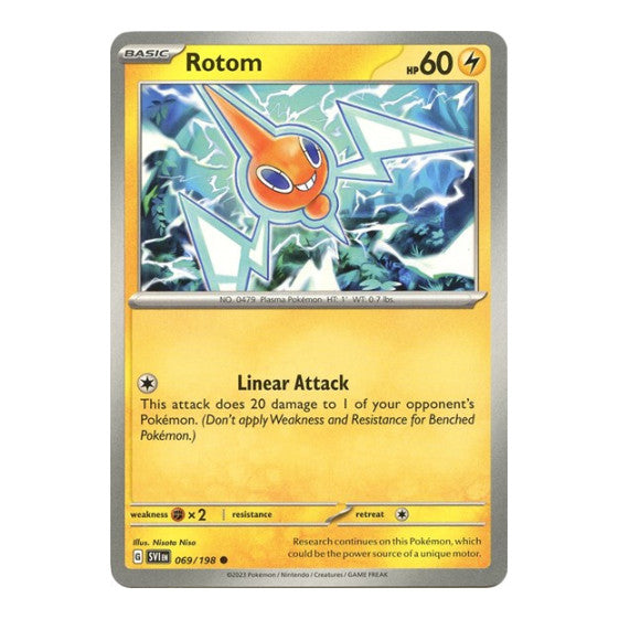 Rotom 069 198 (SVI) #069/198 Common (Reverse Holofoil Moderately Played) SV01: Scarlet & Violet Base Set Pokemon: 2023