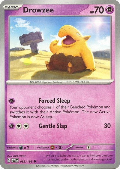 Drowzee 082 198 (SVI) #082/198 Common (Reverse Holofoil Lightly Played) SV01: Scarlet & Violet Base Set Pokemon: 2023