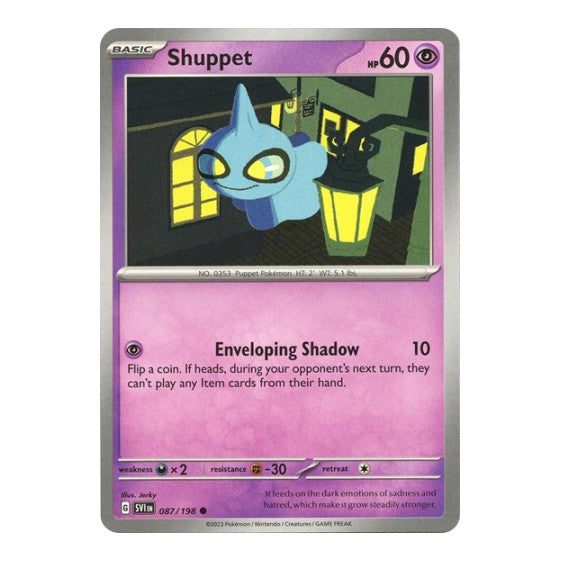 Shuppet (SVI) #087/198 Common (Reverse Holofoil Lightly Played) SV01: Scarlet & Violet Base Set Pokemon: 2023