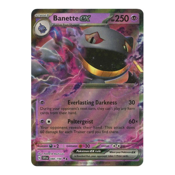 Banette ex 088 198 (SVI) #088/198 Double Rare (Holofoil Near Mint) SV01: Scarlet & Violet Base Set Pokemon: 2023