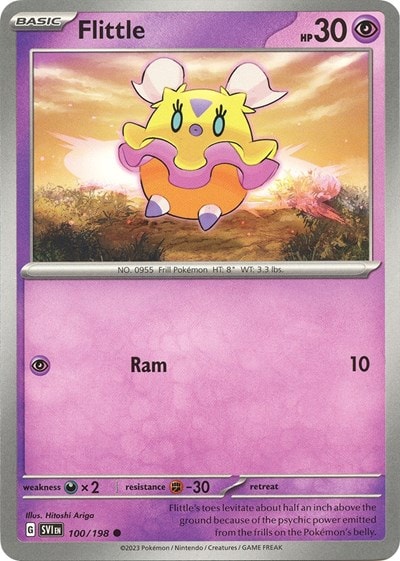 Flittle - 100/198 (SVI) #100/198 Common (Reverse Holofoil Moderately Played) SV01: Scarlet & Violet Base Set Pokemon: 2023