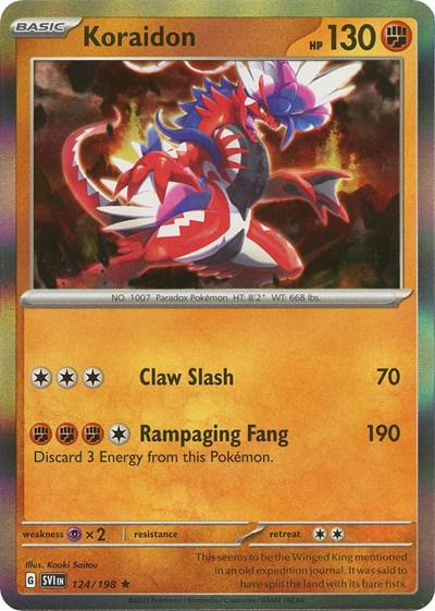 Koraidon (SVI) #124/198 Rare (Holofoil Near Mint) SV01: Scarlet & Violet Base Set Pokemon: 2023