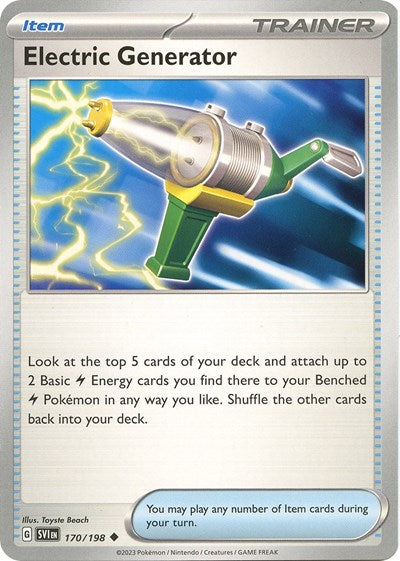Electric Generator (SVI) #170/198 Uncommon (Near Mint) SV01: Scarlet & Violet Base Set Pokemon: 2023