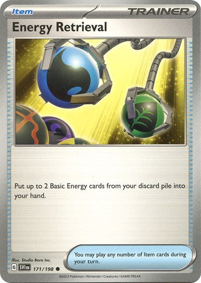 Energy Retrieval (SVI) #171/198 Common (Near Mint) SV01: Scarlet & Violet Base Set Pokemon: 2023