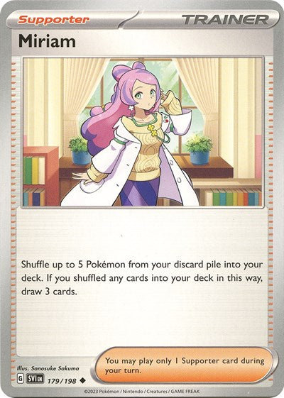 Miriam 179 198 (SVI) #179/198 Uncommon (Reverse Holofoil Lightly Played) SV01: Scarlet & Violet Base Set Pokemon: 2023
