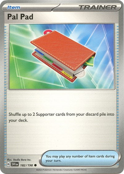 Pal Pad (SVI) #182/198 Common (Reverse Holofoil Near Mint) SV01: Scarlet & Violet Base Set Pokemon: 2023