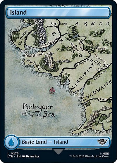 Island 0275 (LTR) #275 Land (Near Mint) Universes Beyond: The Lord of the Rings: Tales of Middle-earth Magic: The Gathering: 2023