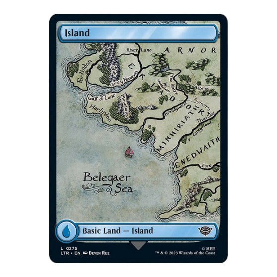 Island 0275 (LTR) #275 Land (Near Mint) Universes Beyond: The Lord of the Rings: Tales of Middle-earth Magic: The Gathering: 2023