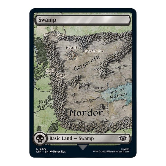 Swamp 0277 (LTR) #277 Land (Lightly Played) Universes Beyond: The Lord of the Rings: Tales of Middle-earth Magic: The Gathering: 2023