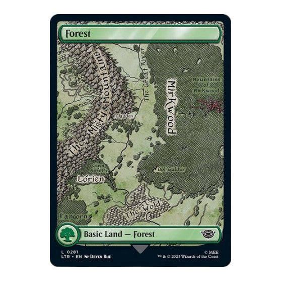 Forest 0281 (LTR) #281 Land (Lightly Played) Universes Beyond: The Lord of the Rings: Tales of Middle-earth Magic: The Gathering: 2023