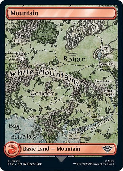 Mountain 0279 (LTR) #279 Land (Foil Near Mint) Universes Beyond: The Lord of the Rings: Tales of Middle-earth Magic: 2023