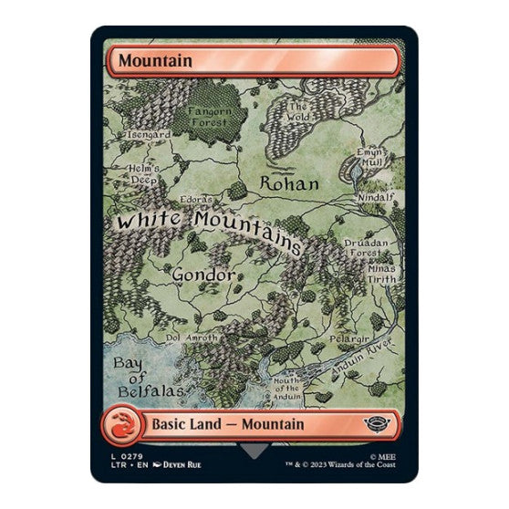 Mountain 0279 (LTR) #279 Land Universes Beyond: The Lord of the Rings: Tales of Middle-earth Magic: The Gathering: 2023