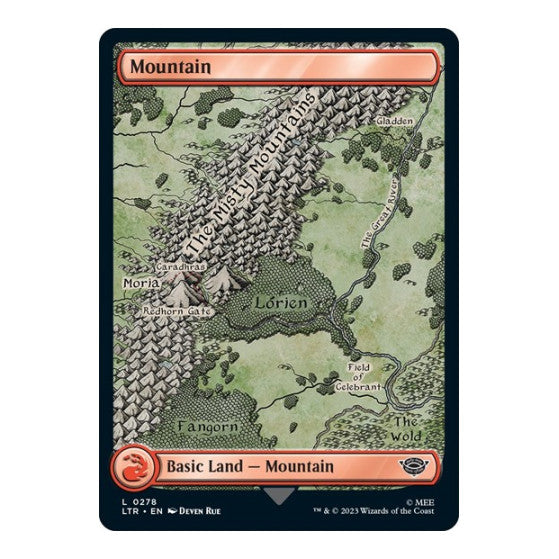 Mountain 0278 (LTR) #278 Land (Lightly Played) Universes Beyond: The Lord of the Rings: Tales of Middle-earth Magic: The Gathering: 2023