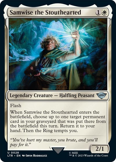 Samwise the Stouthearted (LTR) #28 Uncommon (Lightly Played) Universes Beyond: The Lord of the Rings: Tales of Middle-earth Magic: The Gathering: 2023