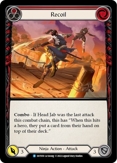 Recoil Red (OUT) #OUT059 Rare Outsiders Flesh and Blood TCG: 2023
